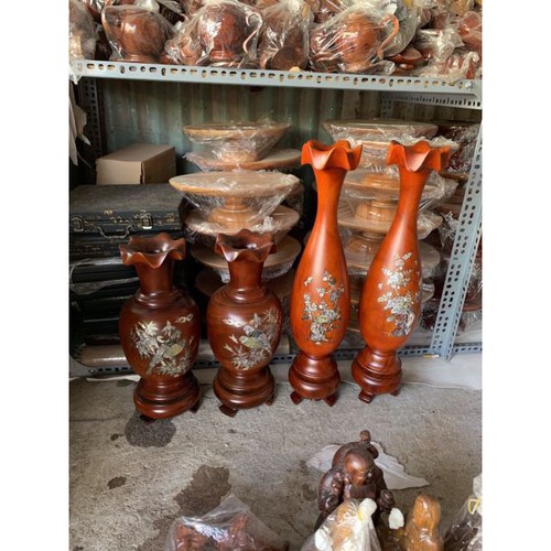 Cặp lục bình gỗ Lim cao 50cm